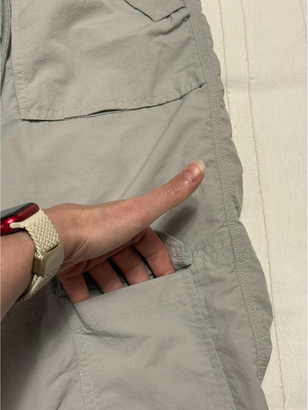 Zara Gray Parachute Cargo Pants Women's Size XS - Picture 6 of 8